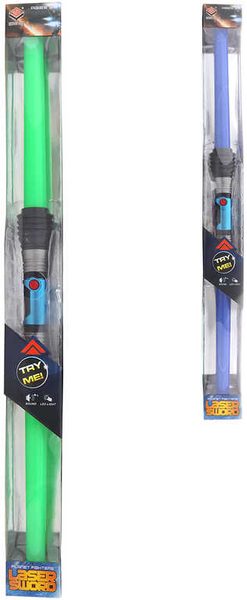 Meč vesmírný oboustranný 108cm na baterie LED Světlo Zvuk 2 barvy