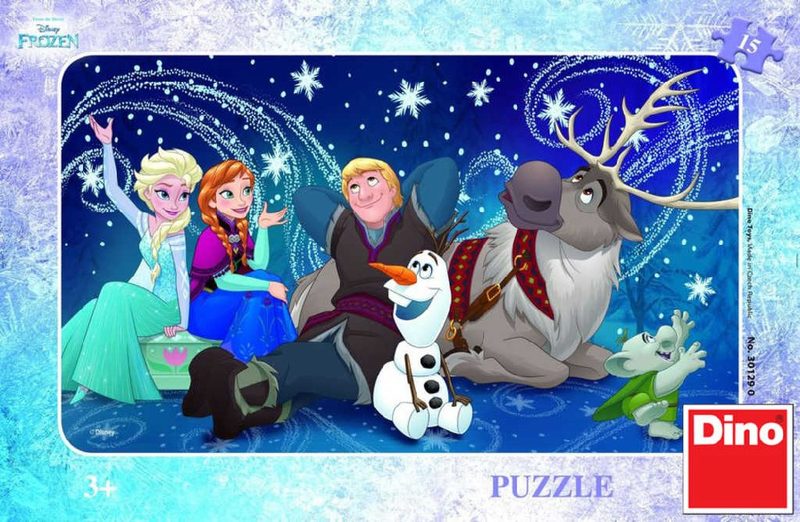 Puzzle Sněhové vločky Frozen 25x15,5cm 15 dílků