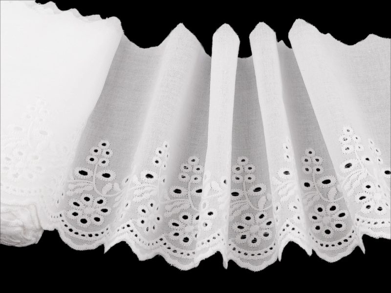 Bavlněná madeira - štykování šíře 13 cm metráž