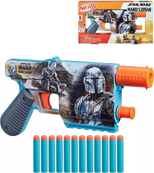 HASBRO NERF Star Wars The Mandalorian pistole set blaster + 12 šipek