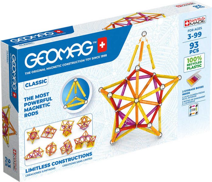 Geomag Classic oranžová (93 dílků, eko magnetická stavebnice)