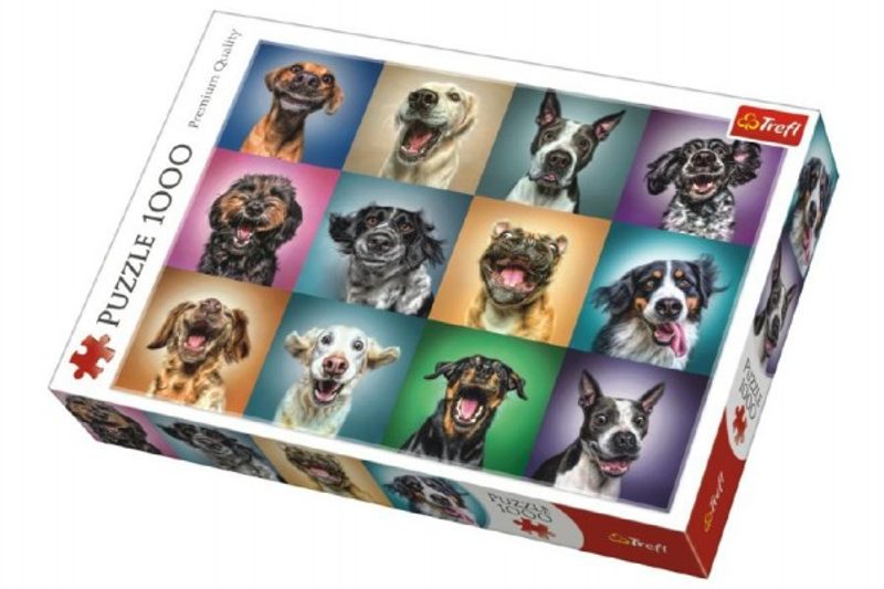 Puzzle Legrační psí portréty 1000 dílků 68,3x48cm