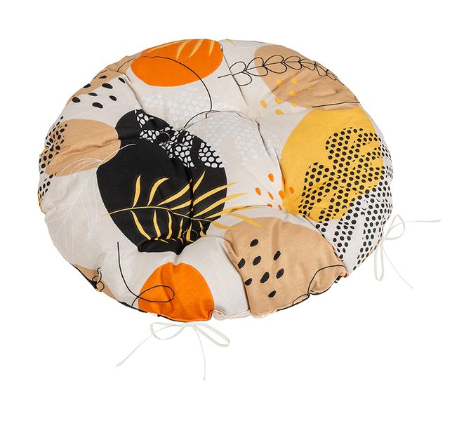 Sedák Adéla prošívaný kulatý Oranžová 62/233 průměr 40 cm