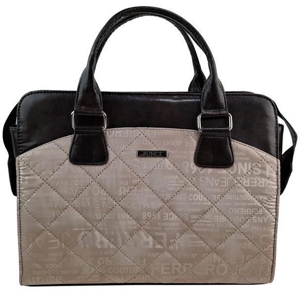 PUNCE LC-01 dámská kabelka pro notebook do 15.6 palce latté hnědá