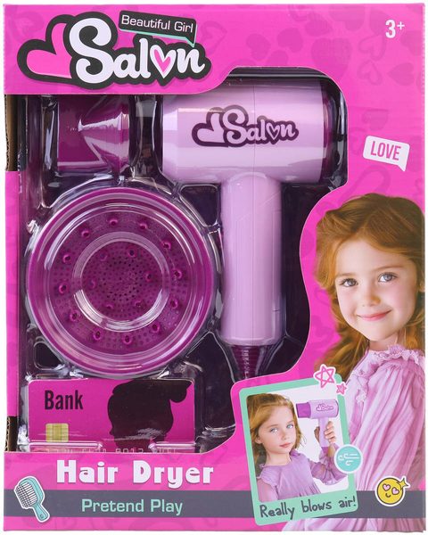 Kadeřnický dětský set funkční fén se dvěma nástavci na baterie