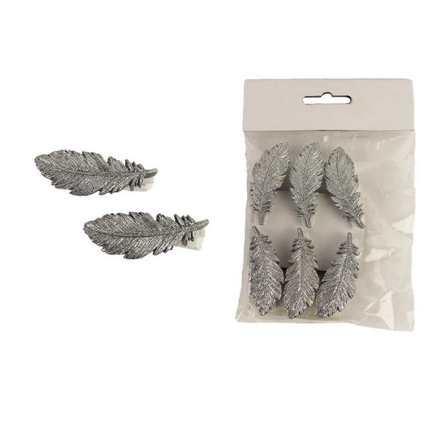 Pírko klip, 6ks X3502-28 - 2 x 5,6 x 1,5 cm