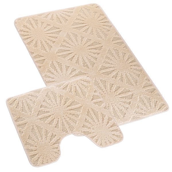 SADA BANY 60x100 + 60x50 cm - s výkrojem - sada 60x100, 60x50 cm Paprsek smetanová