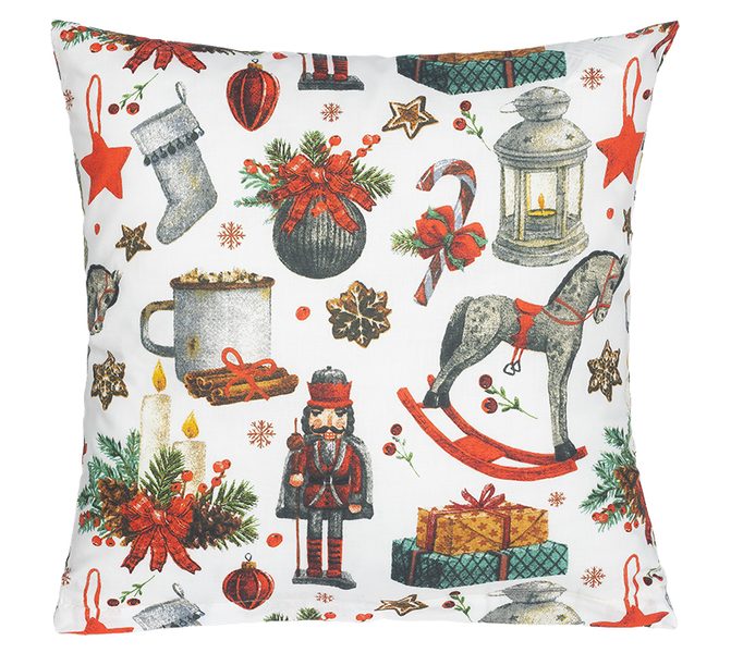 Povláček bavlněný - vánoce Červená 90/CH25 40x40 cm