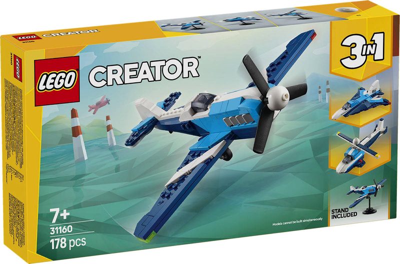 LEGO CREATOR Závodní letadlo 3v1 31160 STAVEBNICE