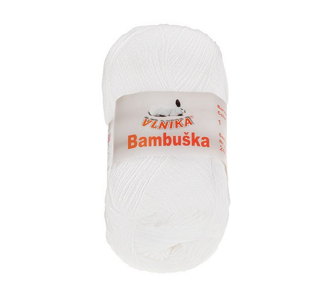 Příze BAMBUŠKA Bílá 1 50 g, 205 m