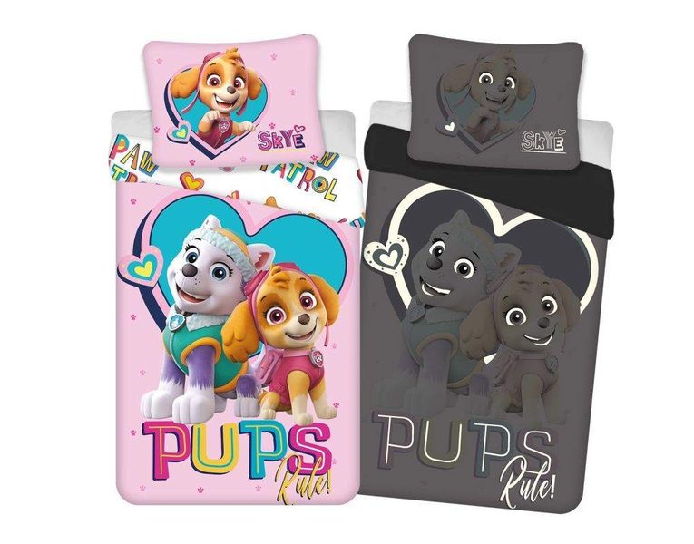 Povlečení Paw Patrol Pups svítící Bavlna, 140/200, 70/80 cm
