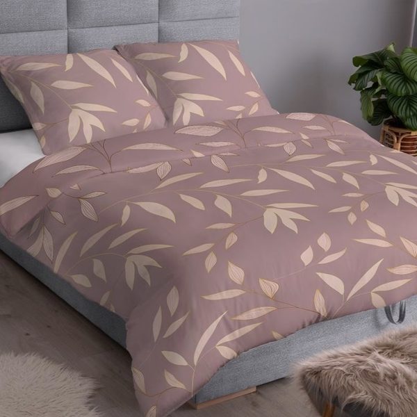 Povlečení bavlněný satén Pola - starorůžové 140x200+70x90 cm