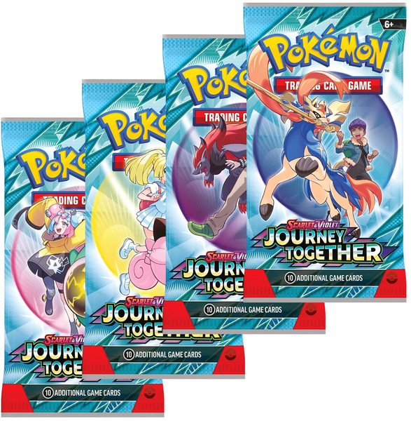 Hra Pokémon TCG SV09 Journey Together booster set 10 karet v sáčku
