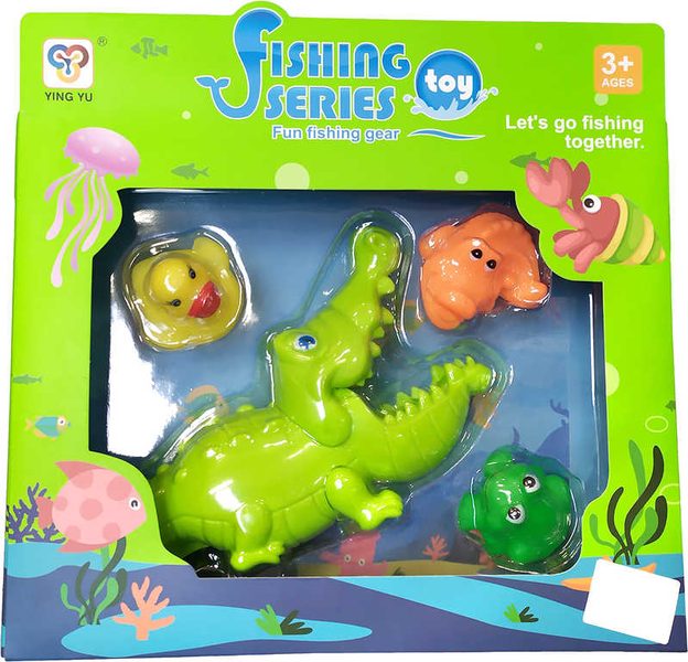 Hra Malý rybář set krokodýl + 3 zvířátka na lovení do vany do vody