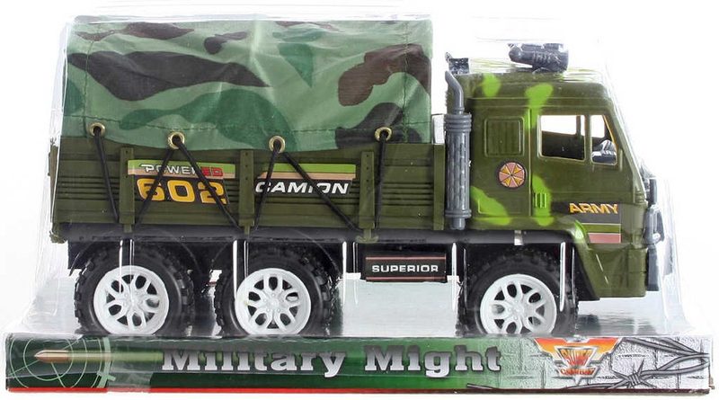 Auto nákladní vojenské 23cm s plachtou na setrvačník plast