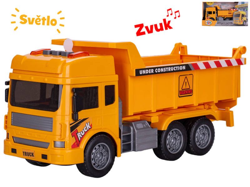 Auto stavební sklápěčka se světlem a zvukem