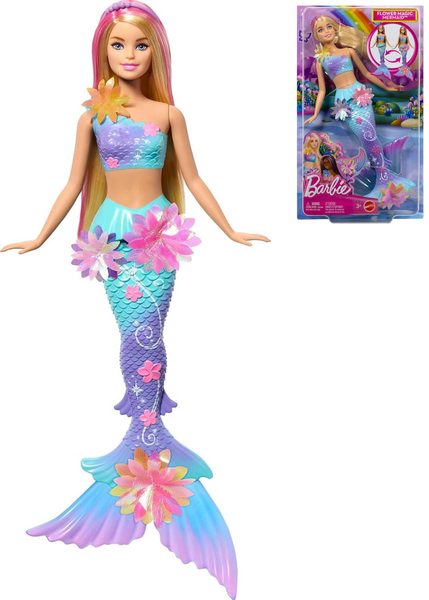 Barbie mořská víla (kouzelná květina, blond, Mattel)