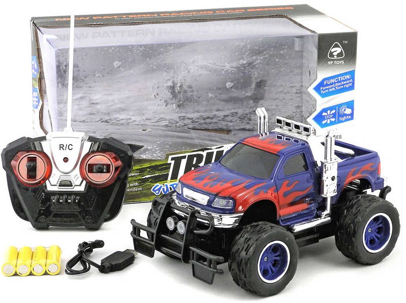 RC terénní auto 1:16 (plná funkce, USB, světlo, baterie)