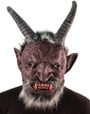 KARNEVAL Maska čert Belzebub s vlasy a vousy *KARNEVALOVÝ DOPLNĚK*