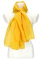 Dámský letní jednobarevný šátek 181x76 cm žlutá