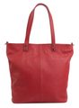 Kožená velká dámská shopper kabelka Juliette červená
