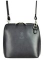 Kožená malá dámská crossbody kabelka tmavá šedá KK-1702