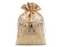 Vánoční dárkový pytlík metalický potisk 20x30 cm imitace juty