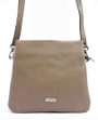 MiaMore Kožená crossbody dámská kabelka se třemi oddíly taupe hnědá