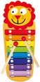 BINO Baby xylofon Lvíček 8 kláves 32cm duhový kov *HUDEBNÍ NÁSTROJE