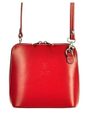 Kožená malá dámská crossbody kabelka červená KK-1702