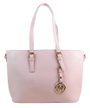Elegantní růžová velká dámská kabelka přes rameno