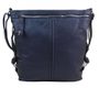 Moderní velká crossbody kabelka 74-MH metalická modrá