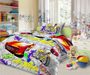Bavlněné dětské povlečení do postýlky Auta bílá 45 x 65, 140 x 90cm