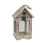 Dřevěná lucerna domeček 23 cm D7097