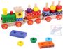 Vlak navlékací set mašinka + 2 vagonky Světlo Zvuk