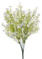 Umělá kytice drobné květinky 36 cm - bílá