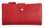 Prakticky prostorná rozložitelná červená dámská peněženka se stříbrnými doplňky