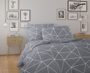 Bavlněné povlečení NORDIC COLLECTION GRID šedé