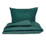 Saténové povlečení 140x200, 70x90cm tmavě zelené