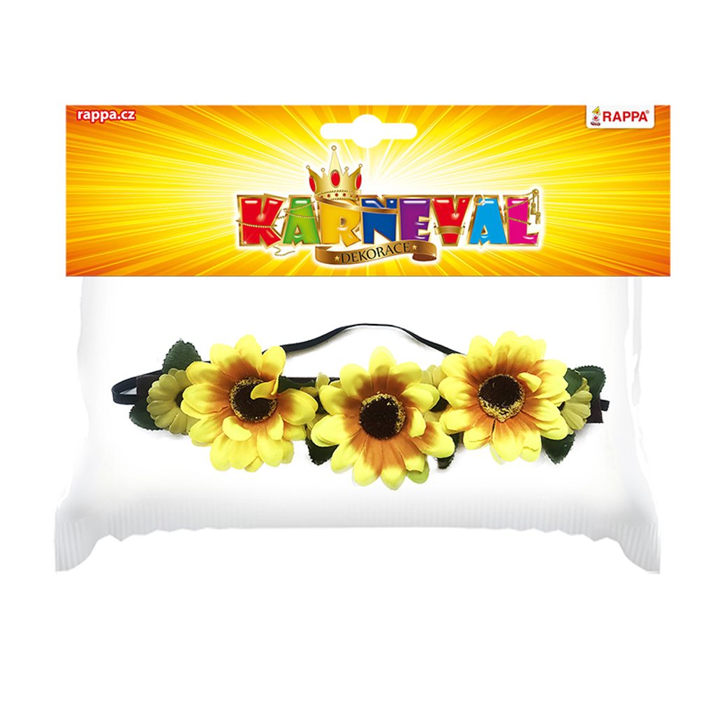 Čelenka květina žlutá, 3 velké květy | Rappa | Mikaton.cz