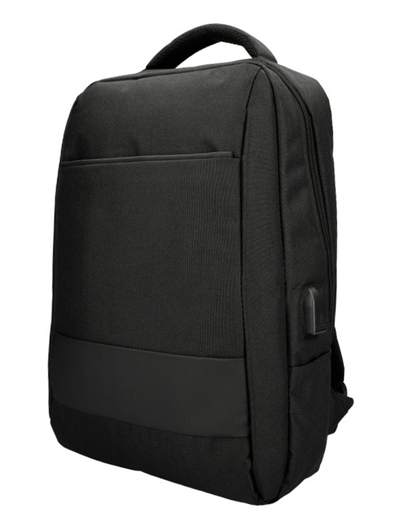 Černý batoh pro notebook 15,6 palce, USB, UNI levně na Mikaton.cz