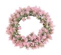 Umělý věneček střapatý růžový 19 cm