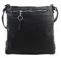 TESSRA Velká černá crossbody dámská kabelka D5580