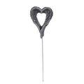 Smuteční dekorace – srdce zápich X6455 - 5,5 × 1,5 × 7,5/18 cm