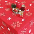 Vánoční ubrus Sněhová vločka červená 75x75 cm