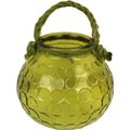 Skleněná dekorace zelená S0073/V - dia 20 x 17 cm