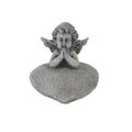 Dekorace na hrob srdce s andělem X7467 - 10 × 9 × 8 cm