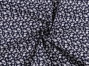 Bavlněná látka / plátno modrotisk drobné květinky METRÁŽ