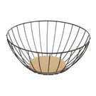 KOŠÍK NA OVOCE KOV/DŘEVO RADKA PR. 28 CM O0265 - dia 28 x 12,5 cm