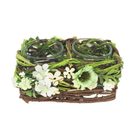 Dekorace na 2 svíčky P1117 - 18 x 10 x 9 cm